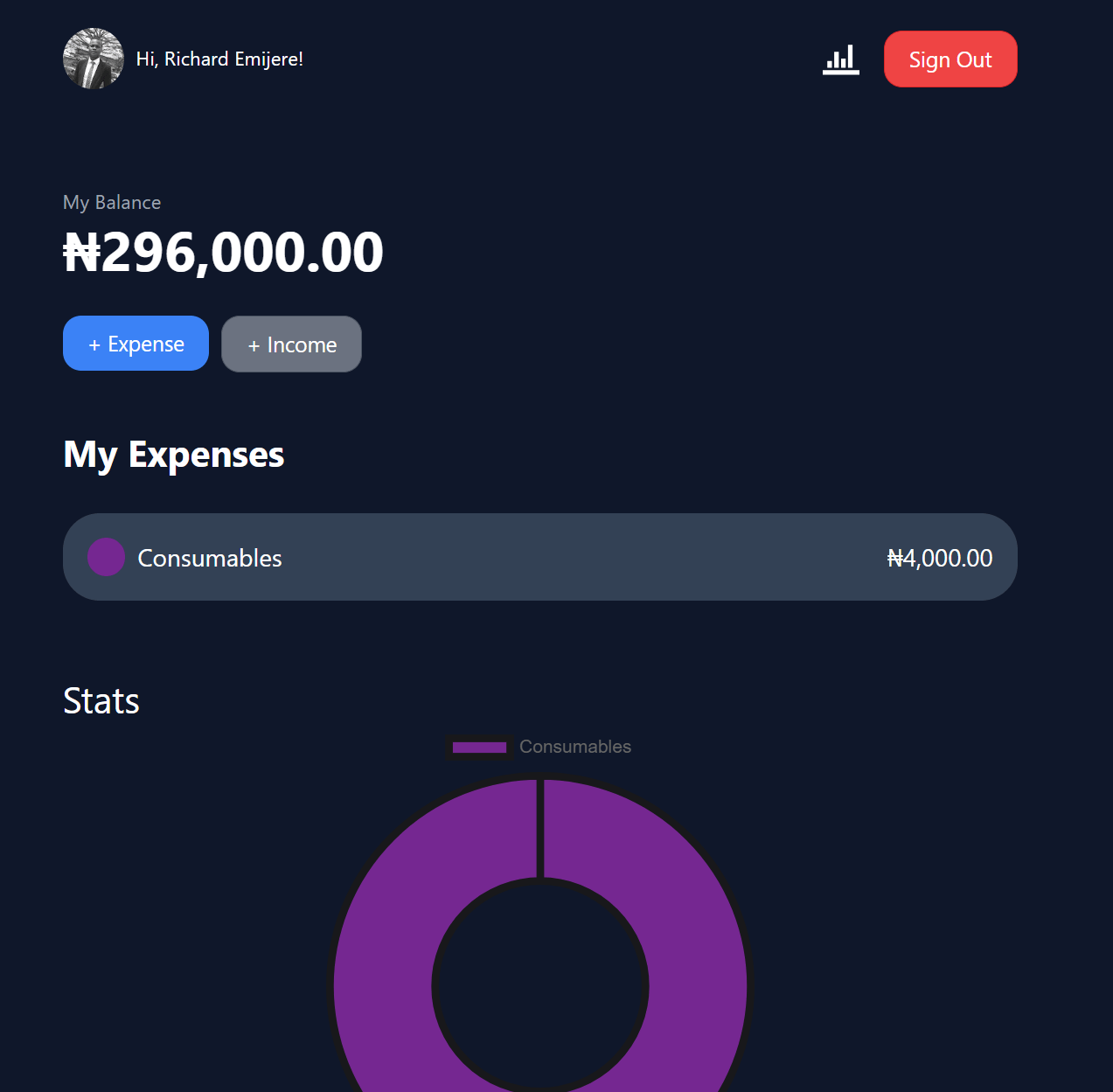 expense-tracker-homepage